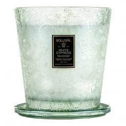 Voluspa White Cypress - 3 Wick Hearth Candle Fragrances 5 Voluspa White Cypress - 3 Wick Hearth Candle Fragrances