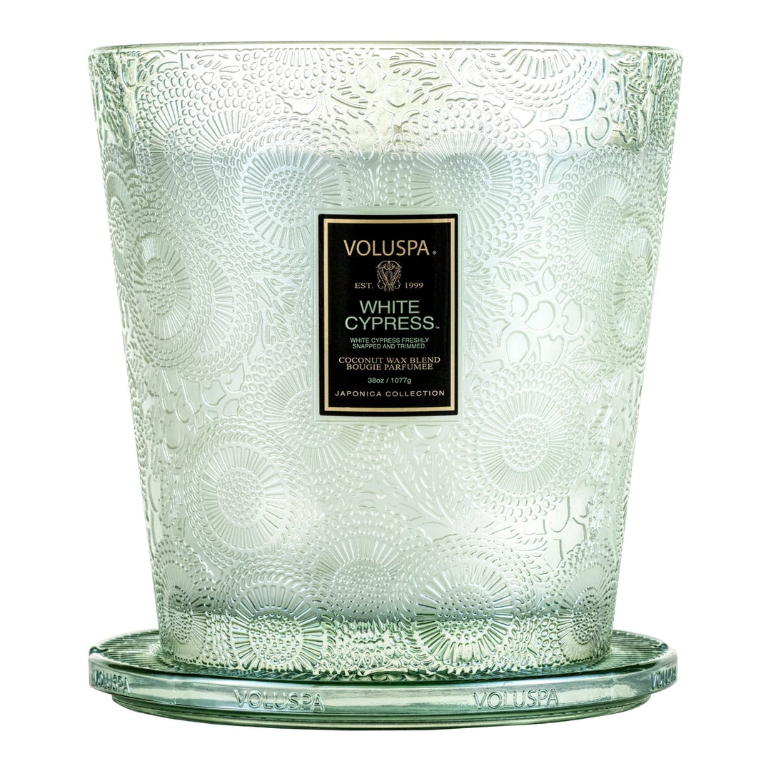 Voluspa White Cypress - 3 Wick Hearth Candle Fragrances 3 Voluspa White Cypress - 3 Wick Hearth Candle Fragrances